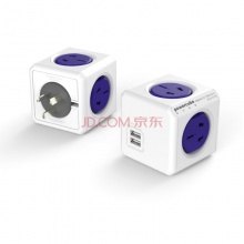 PowerCube魔方插座接線板 創意多功能荷蘭Allocacoc模方插座 辦公神器 USB款/無延長線直插(藍)