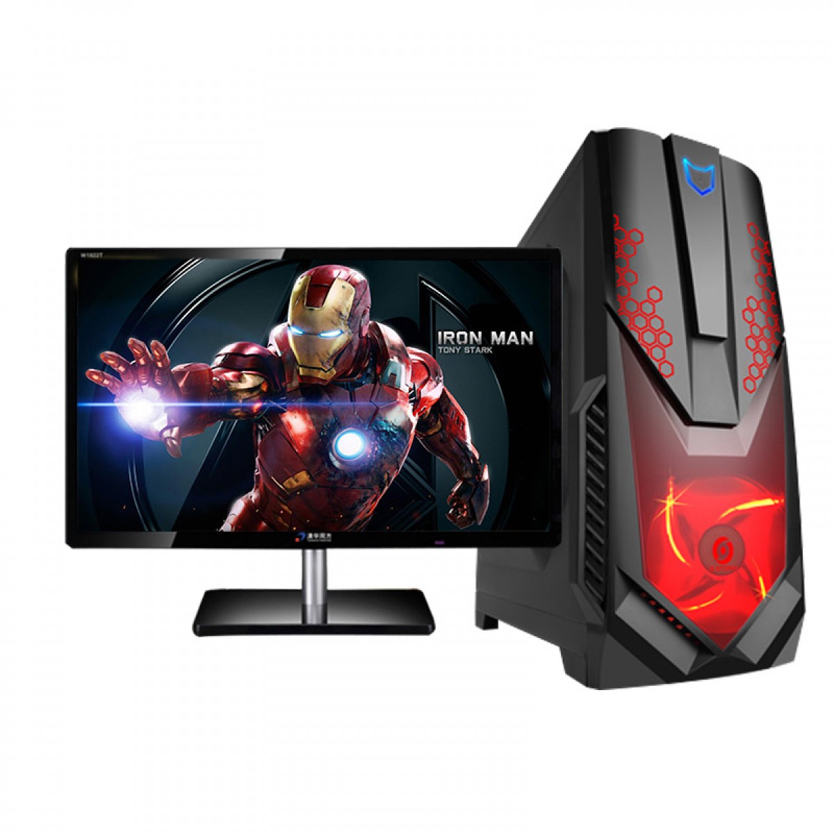 DIY台式電腦整機I7四核六核獨顯固態組裝遊戲電腦主機24寸顯示器 送百元禮品 內存免費升級 送顯示器