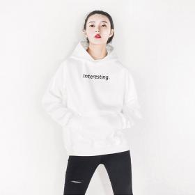 新款學院風韓版時尚太空棉寬鬆長袖印花圓領衛衣女