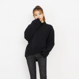 新款韓版chic學生寬鬆短款外套上衣字母長袖連帽套頭衛衣女潮