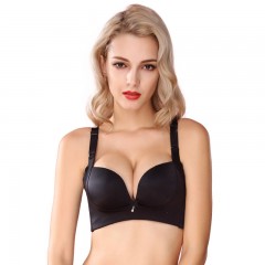 都市麗人一片式無痕文胸厚杯性感聚攏舒適光面胸罩純色商場同款 2016新品明星同款舒適Q軟托無痕體驗