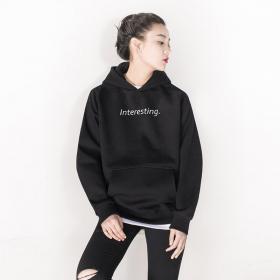 新款學院風韓版時尚太空棉寬鬆長袖印花圓領衛衣女