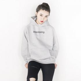 新款學院風韓版時尚太空棉寬鬆長袖印花圓領衛衣女