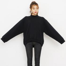 新款韓版chic學生寬鬆短款外套上衣字母長袖連帽套頭衛衣女潮