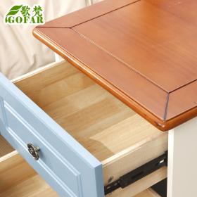 歌梵 床頭櫃 地中海美式鄉村藍色田園床邊櫃 儲物臥室傢俱 品質保障 用料環保 質保5年--不單賣