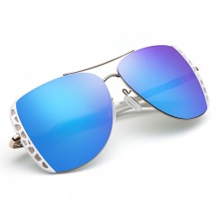 6林志玲花樣姐姐同款海倫凱勒太陽鏡女 偏光蛤蟆鏡潮墨鏡H8535 花樣姐姐同款 林志玲設計 炫彩鏤空